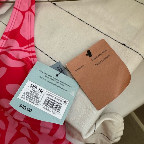 Women's Squareneck Tummy Control Full Coverage One Piece Swimsuit - M NWT - Picture 5 of 7